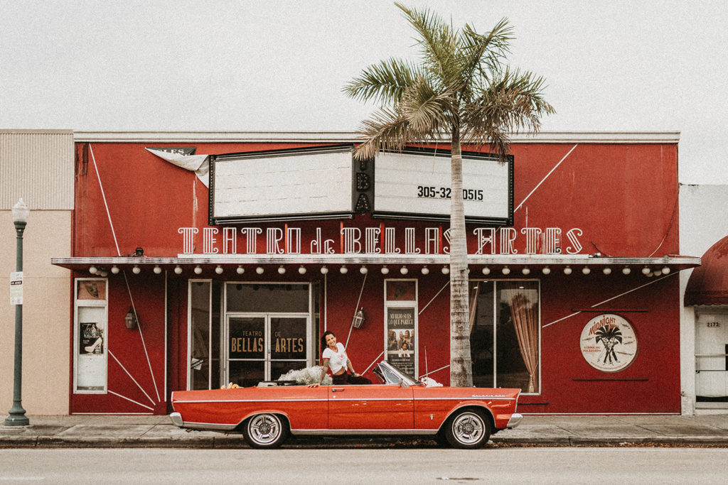 Calle Ocho Miami Vintage Car Photoshoot by Kristelle Boulos